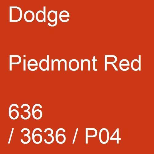 Dodge, Piedmont Red, 636 / 3636 / P04.